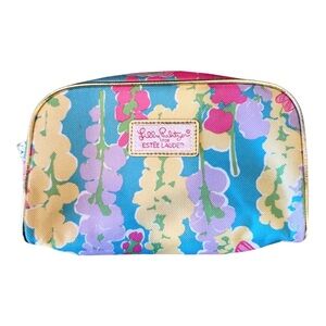 🌈 6/$60 NWOT Estée LauderxLilly Pulitzer Makeup Bag Gold Hardware 8”x5”x2”